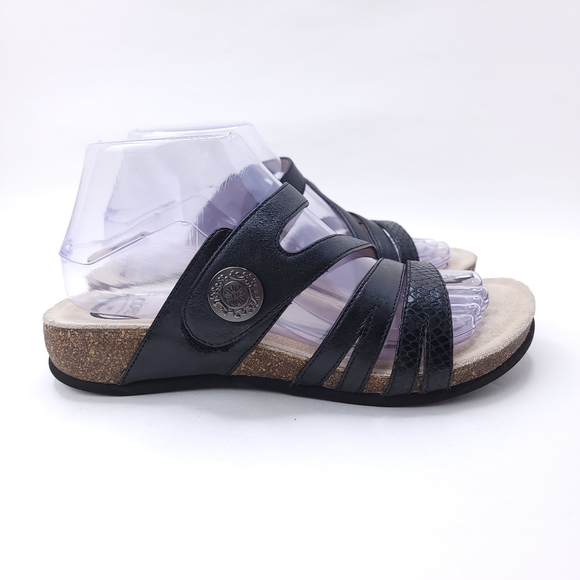 Abeo Shoes - ABEO Womens Walking Sandal Baina Orthodic System 3 Strap Black Size 8 7158
